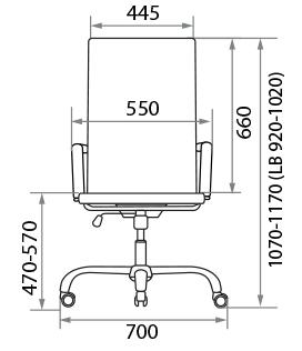Кресло для персонала Verner gtpCh1 445398/PU01