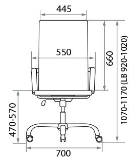 Кресло для персонала Verner gtpCh1 LB 445399/PU