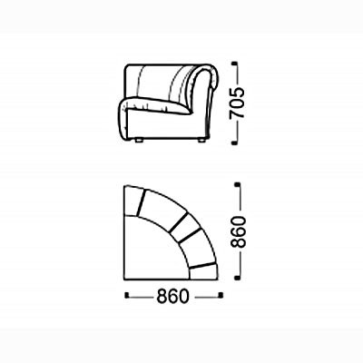 Угловая секция 90º Ригель У90°