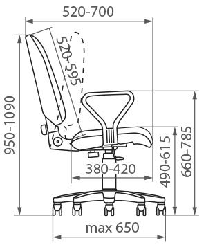 Кресло для персонала Pluton gtpHN7 452964/C11