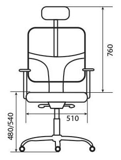 Кресло для персонала Brise High gtp55Ch1 450460-02/WT
