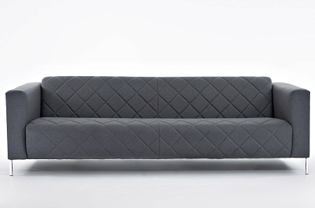 Диван 3м, войлок VISPO 3 MUSE Grigio 19  stitch 1