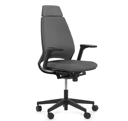 Кресло синхр,3D,черн,подг 4U 600 3D black MH YI009 headrest