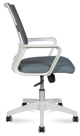 Кресло офисное Бит LB (спинка серая сетка / сидушка т. серая ткань) 815BW-AF03-T58