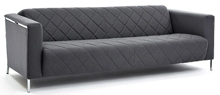 Диван 3м, войлок VISPO 3 MUSE Grigio 19  stitch 1