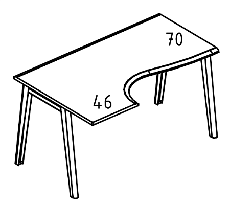 Стол эргономичный  МР Б1Б 045.01