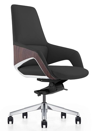 Кресло офисное Шопен LB FK 0005-B black leather