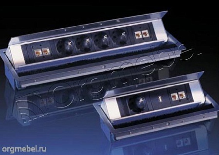 CONIsmall розетблок 1+2пуст ЧЕРНЫЙ 912.002
