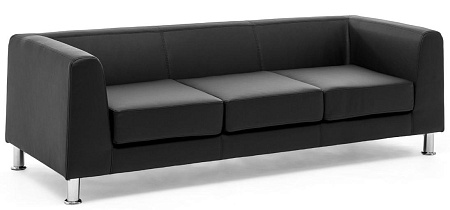 Диван 3м иск.кожа металл EVA 3 Dollaro 501 black