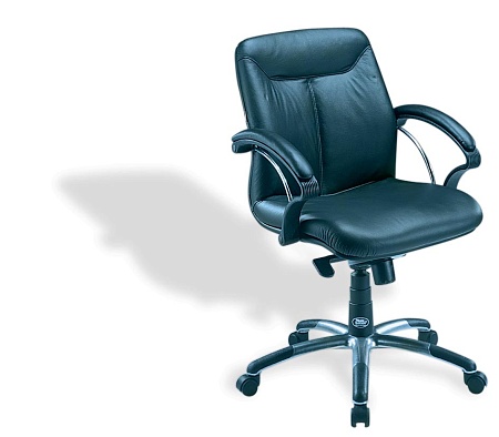 MAXUS/B Кресло кожа/кожзам ЧЕРНЫЙ ML99BL (Bl)/ MAS212 H/L