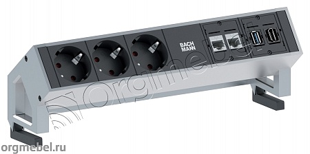 DESK II 3x220V блок розеточ БЕЛЫЙ 902.2048