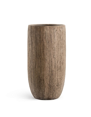 Кашпо TREEZ Effectory Wood Высокий округлый конус Светлый дуб в-80 см, д-40 см