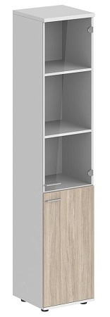 Шкаф высокий, со стеклом, з.ст ЛДСП, правый SG.812.R