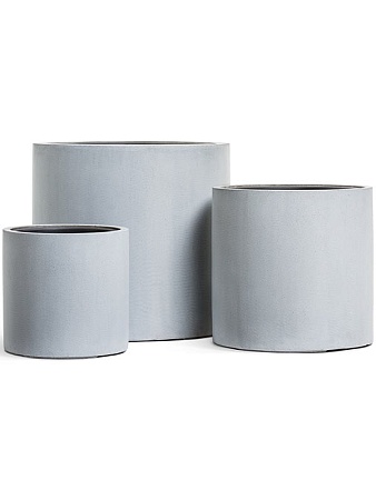 Кашпо TREEZ Effectory Beton Цилиндр Серый ледник в-51 см, д-53 см