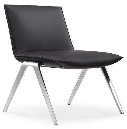 KAYAK Кресло lounge ЧЕРН/ПОЛ.АЛЮМ. F2313 Chrome NXPU9710 black
