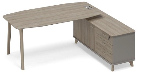 Стол правый на тумбе тип 2 WOOD для руководителя ТМ В2 110