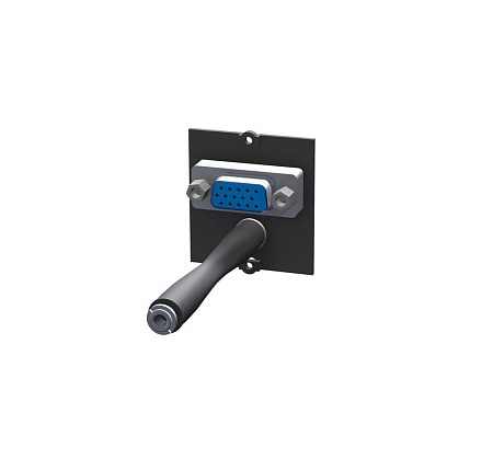 Рамка VGA+mini stereo Jack3,5 ЧЕРНЫЙ 917.045